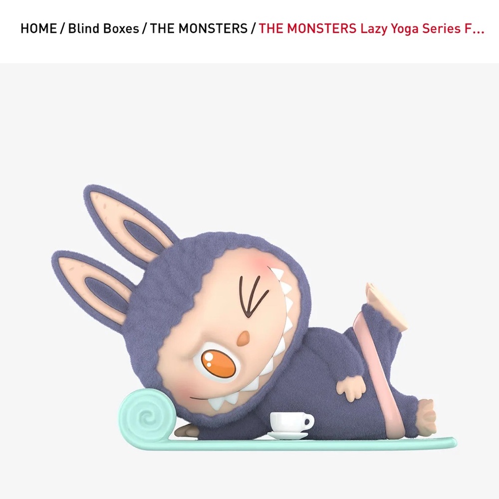 POP MART Labubu lazy yoga figurine